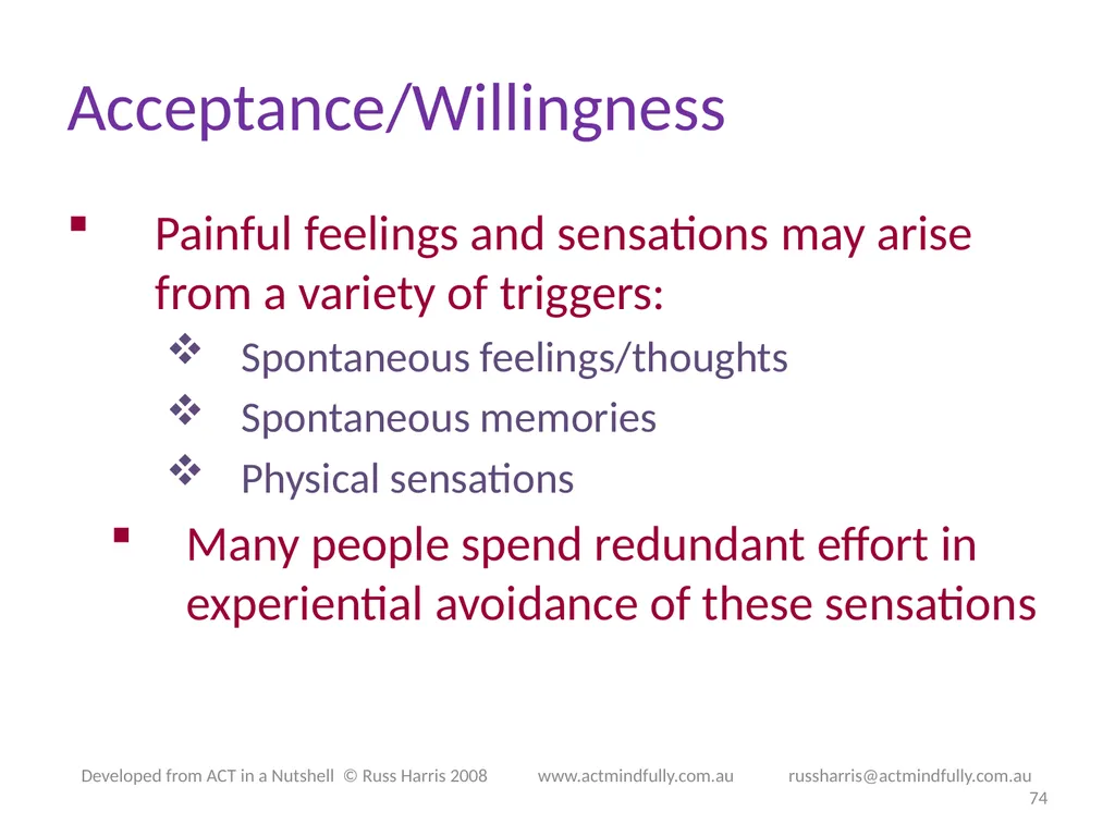 Workshop June 22, 2014 The ACT of Self - slide 74 of 90
