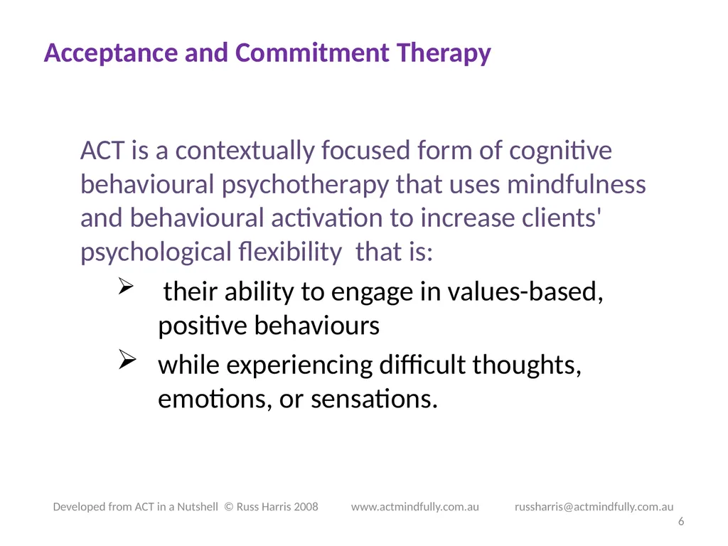 Workshop June 22, 2014 The ACT of Self - slide 6 of 90