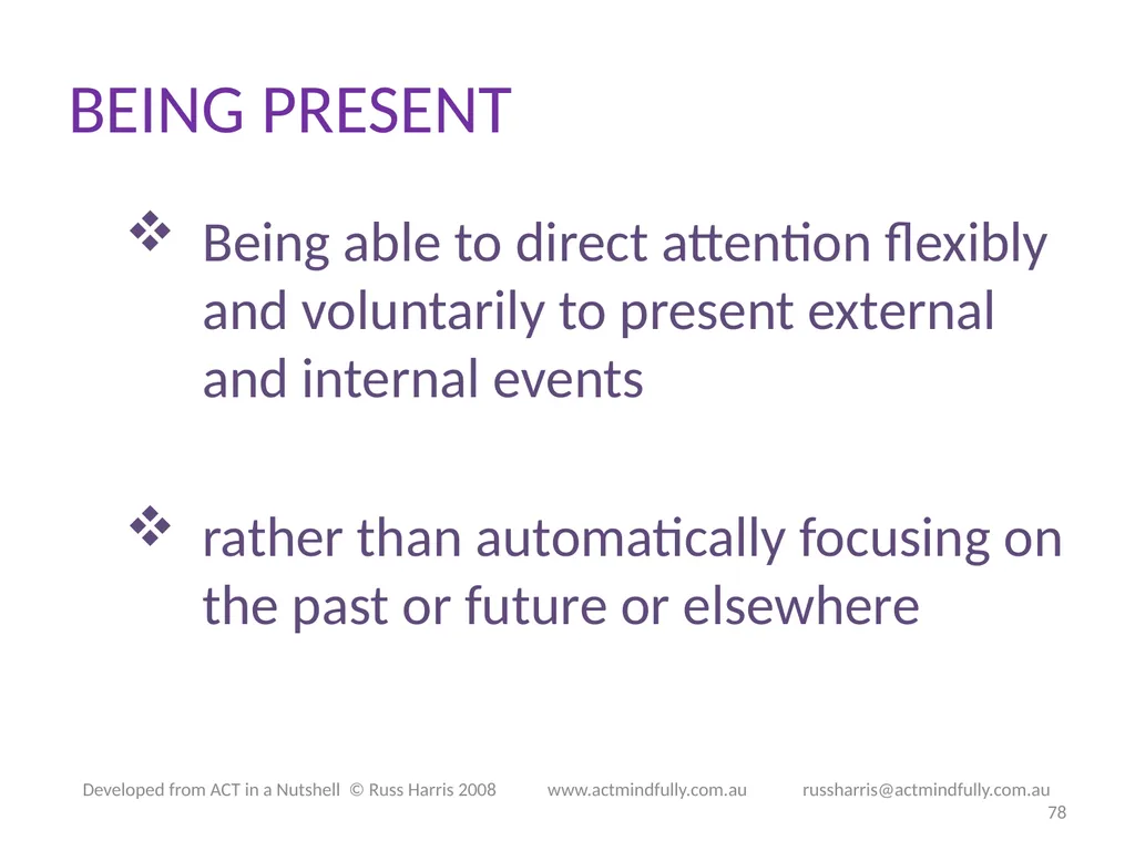 Workshop June 22, 2014 The ACT of Self - slide 78 of 90