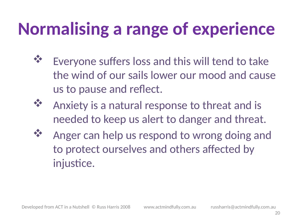Workshop June 22, 2014 The ACT of Self - slide 20 of 90