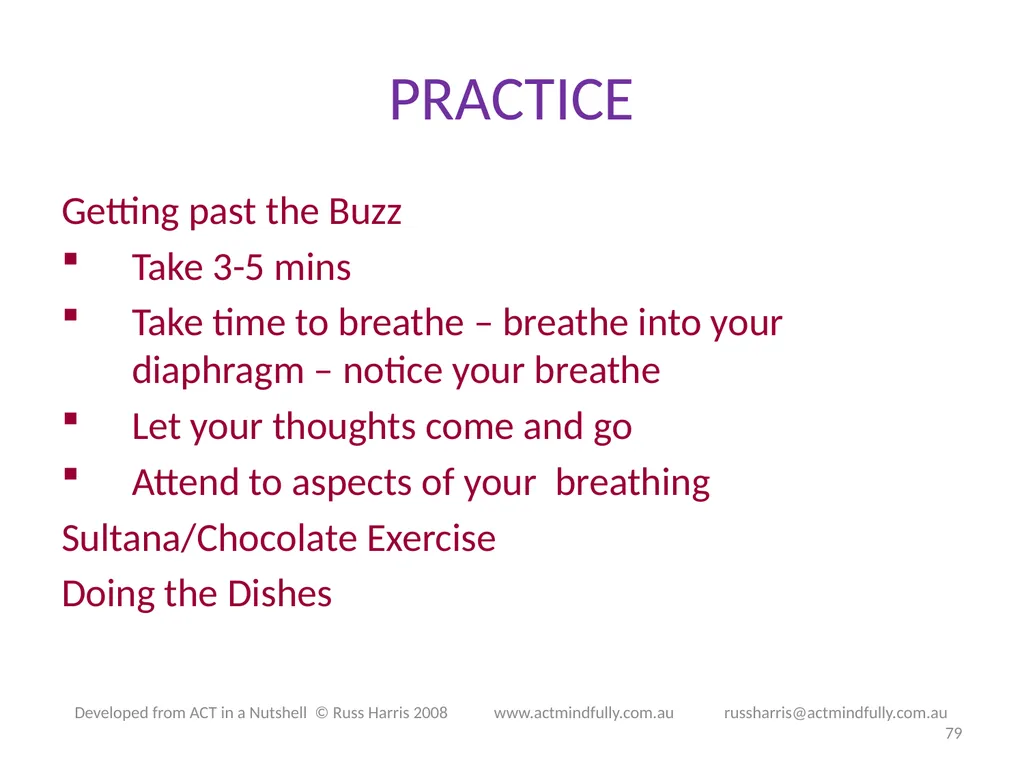 Workshop June 22, 2014 The ACT of Self - slide 79 of 90