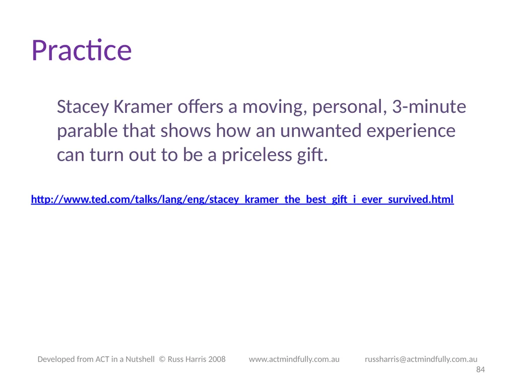 Workshop June 22, 2014 The ACT of Self - slide 84 of 90