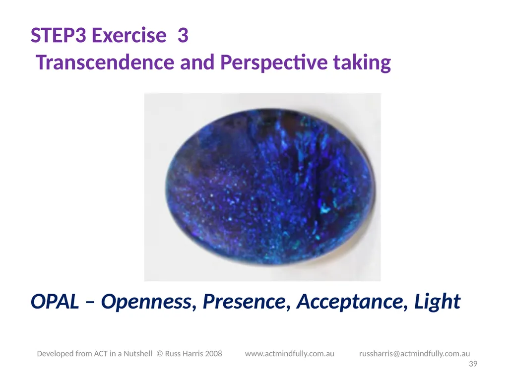 Workshop June 22, 2014 The ACT of Self - slide 39 of 90