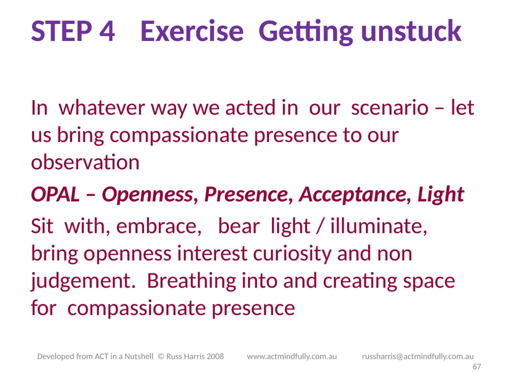 Workshop June 22, 2014 The ACT of Self - slide 67 of 90