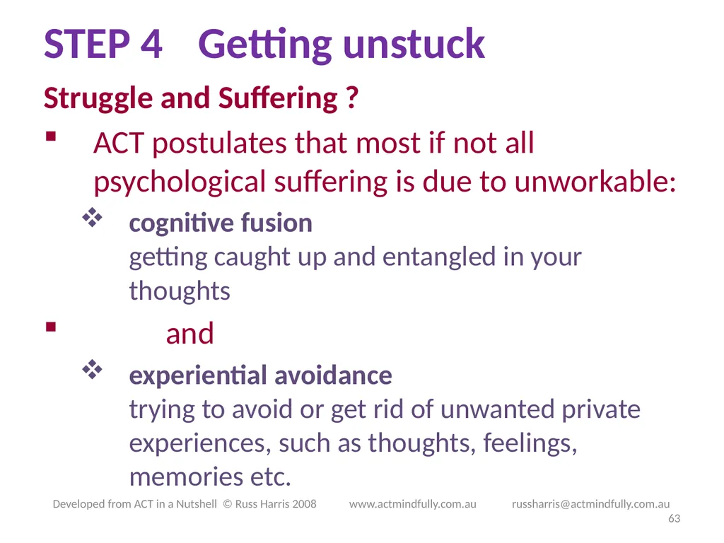Workshop June 22, 2014 The ACT of Self - slide 63 of 90