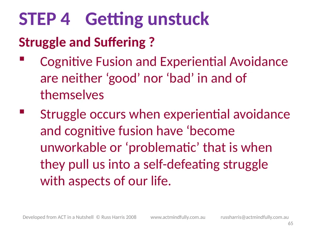 Workshop June 22, 2014 The ACT of Self - slide 65 of 90