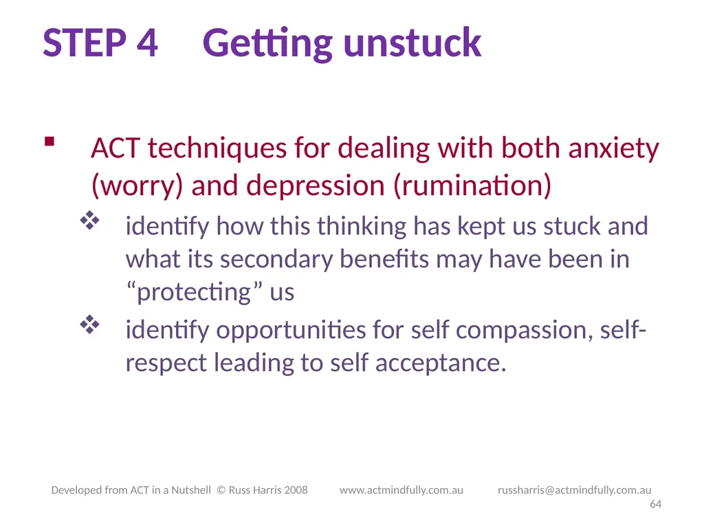 Workshop June 22, 2014 The ACT of Self - slide 64 of 90