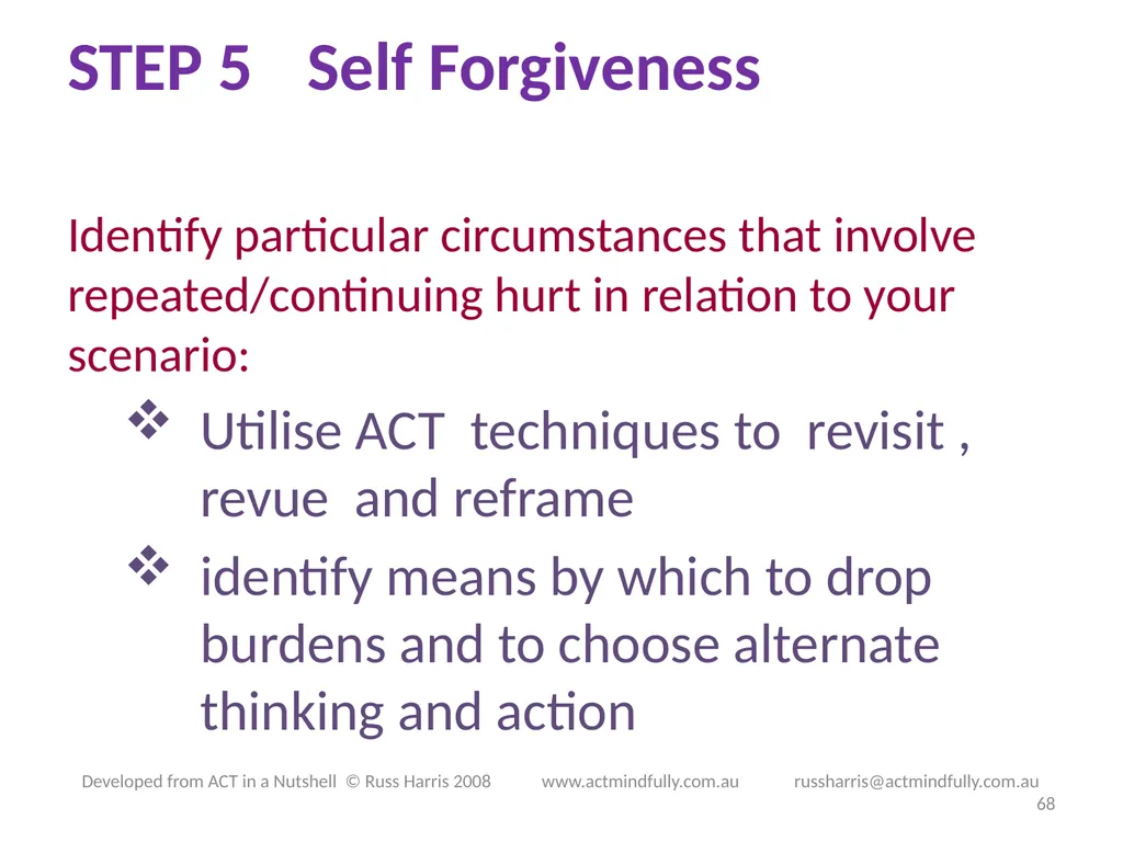 Workshop June 22, 2014 The ACT of Self - slide 68 of 90