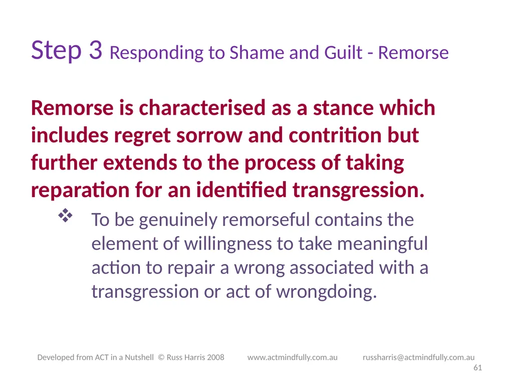 Workshop June 22, 2014 The ACT of Self - slide 61 of 90