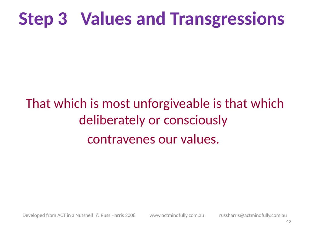 Workshop June 22, 2014 The ACT of Self - slide 42 of 90