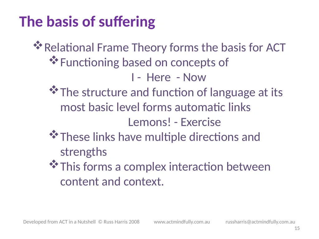 Workshop June 22, 2014 The ACT of Self - slide 15 of 90