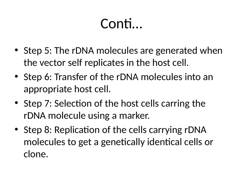 RECOMBINANT DNA Introduction Definition Steps - slide 8 of 26