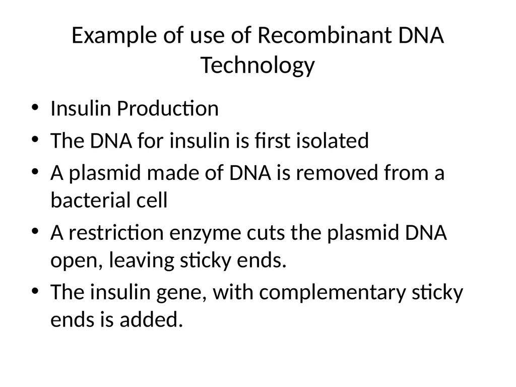 RECOMBINANT DNA Introduction Definition Steps - slide 19 of 26