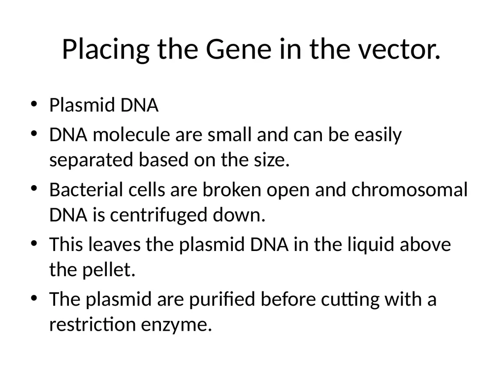 RECOMBINANT DNA Introduction Definition Steps - slide 17 of 26