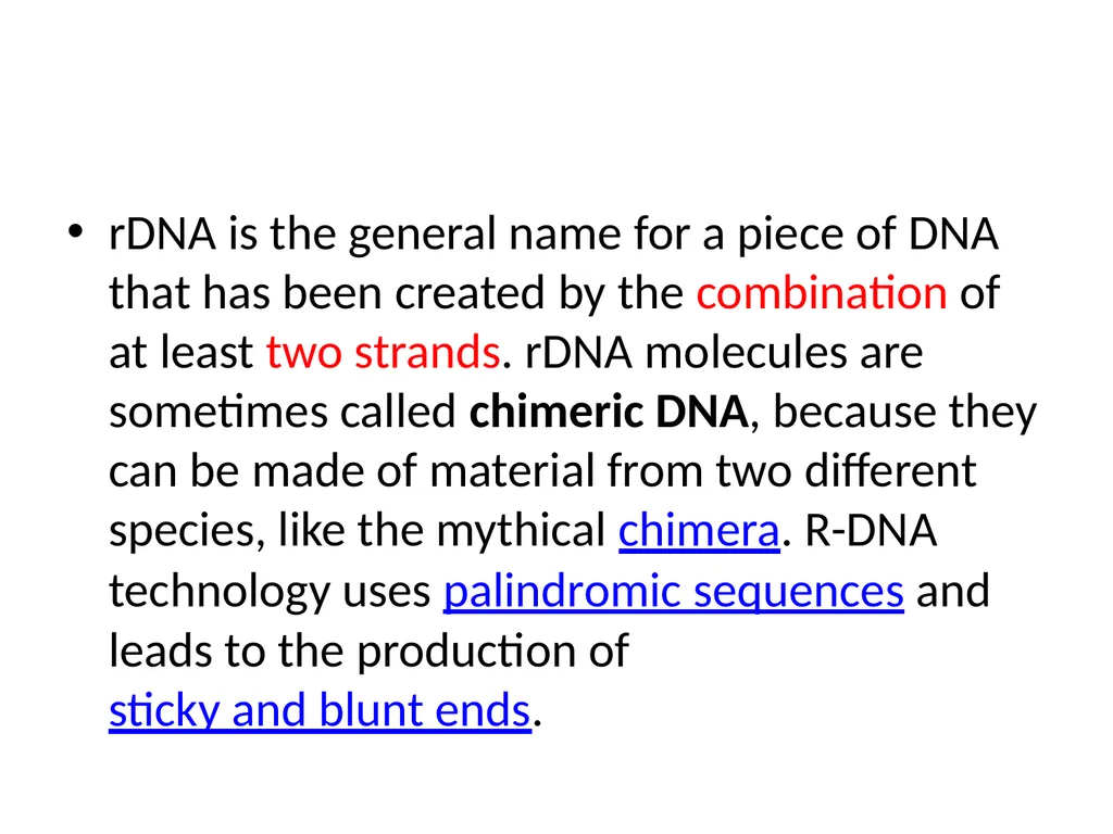 RECOMBINANT DNA Introduction Definition Steps - slide 4 of 26