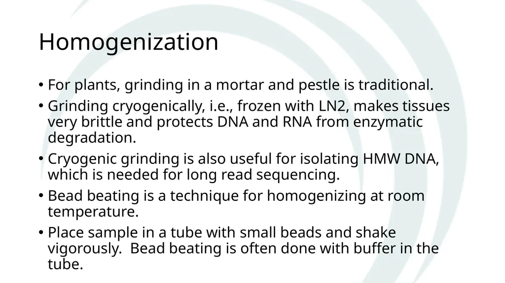 Isolation of DNA from Plants Why and How The Basic - slide 8 of 12