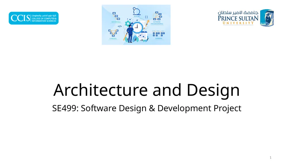 Architecture and Design SE499: Software Design & - slide 1 of 25