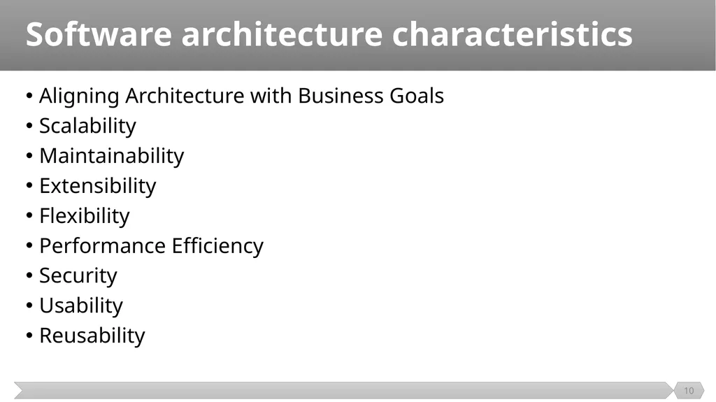 Architecture and Design SE499: Software Design & - slide 10 of 25
