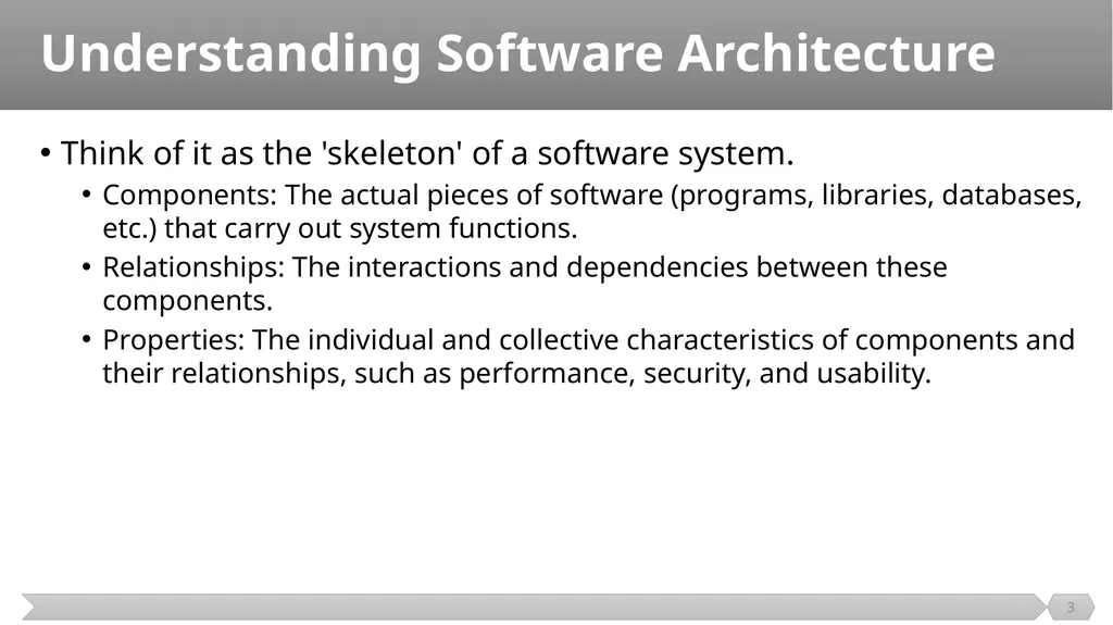 Architecture and Design SE499: Software Design & - slide 3 of 25