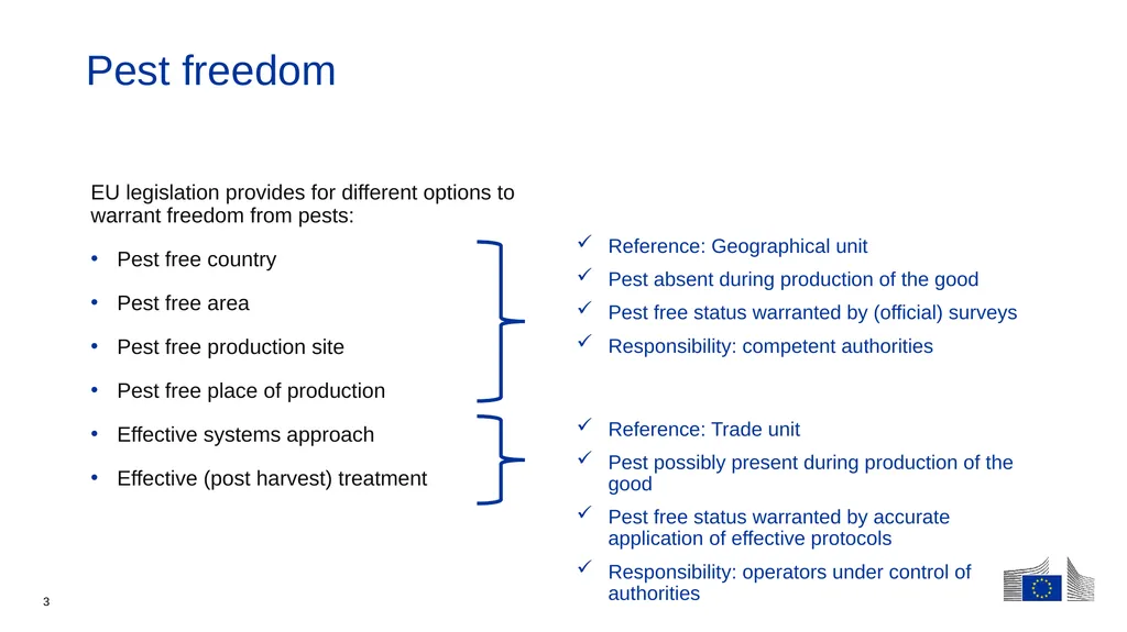 The evolving EU framework on phytosanitary - slide 3 of 7