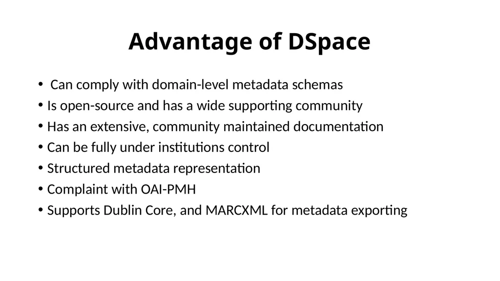 Comparative study of Data Repository Software with - slide 18 of 31