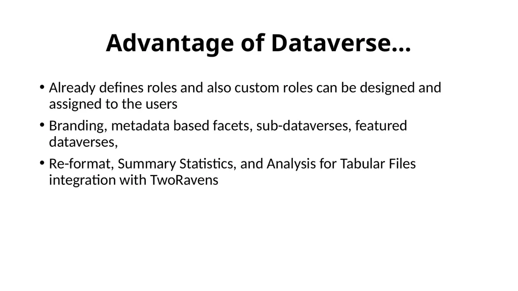Comparative study of Data Repository Software with - slide 24 of 31