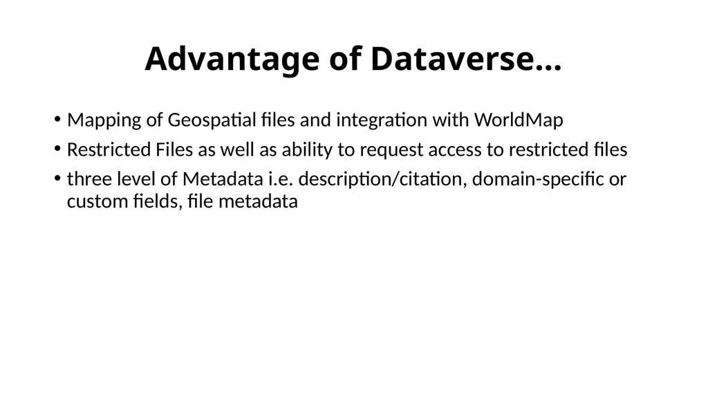 Comparative study of Data Repository Software with - slide 25 of 31