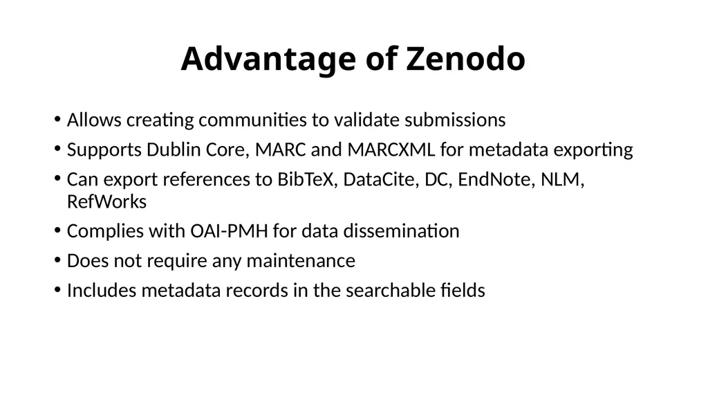 Comparative study of Data Repository Software with - slide 22 of 31