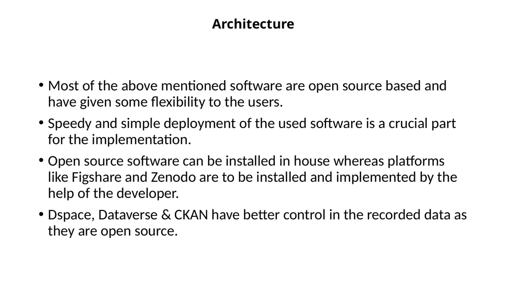 Comparative study of Data Repository Software with - slide 13 of 31