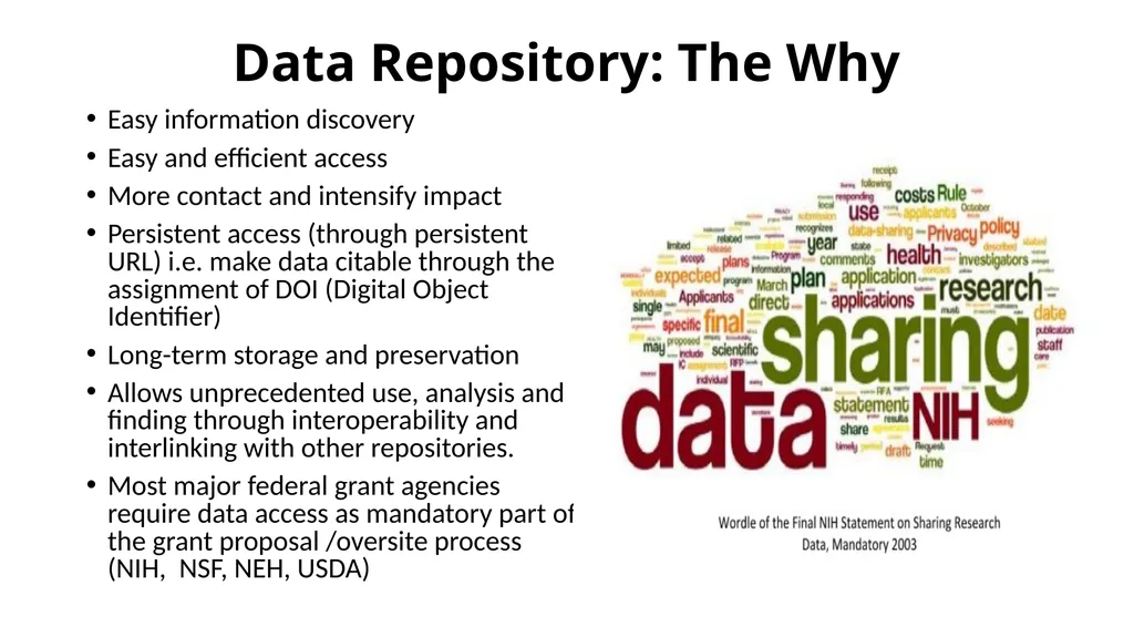 Comparative study of Data Repository Software with - slide 4 of 31