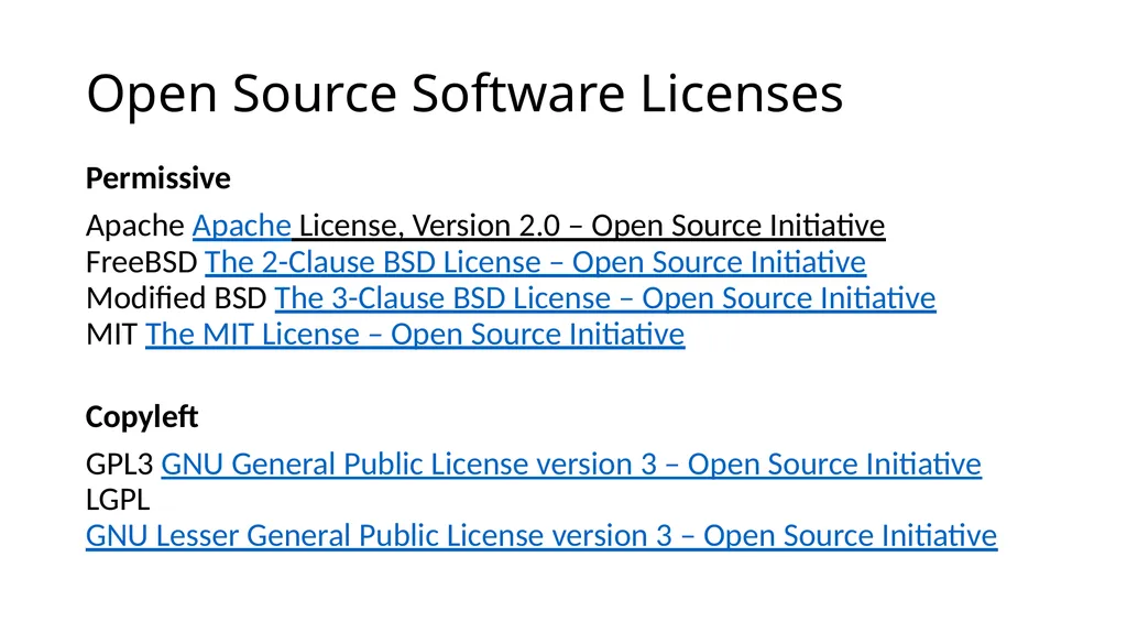 Choosing the OSS License for your original or - slide 9 of 18