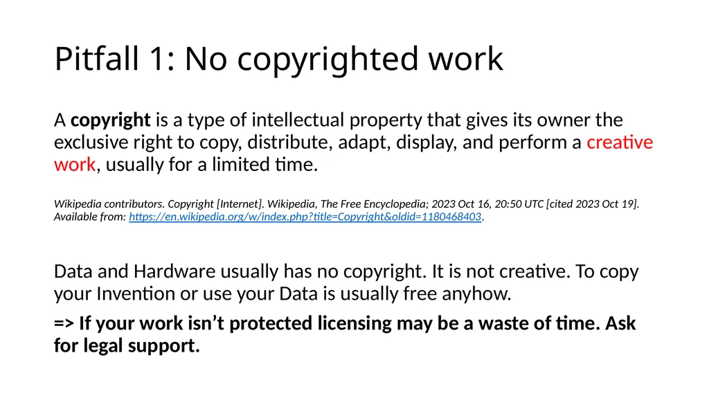 Choosing the OSS License for your original or - slide 13 of 18