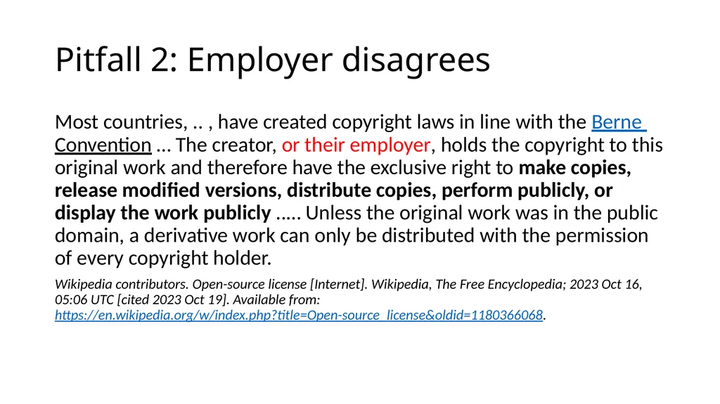 Choosing the OSS License for your original or - slide 14 of 18