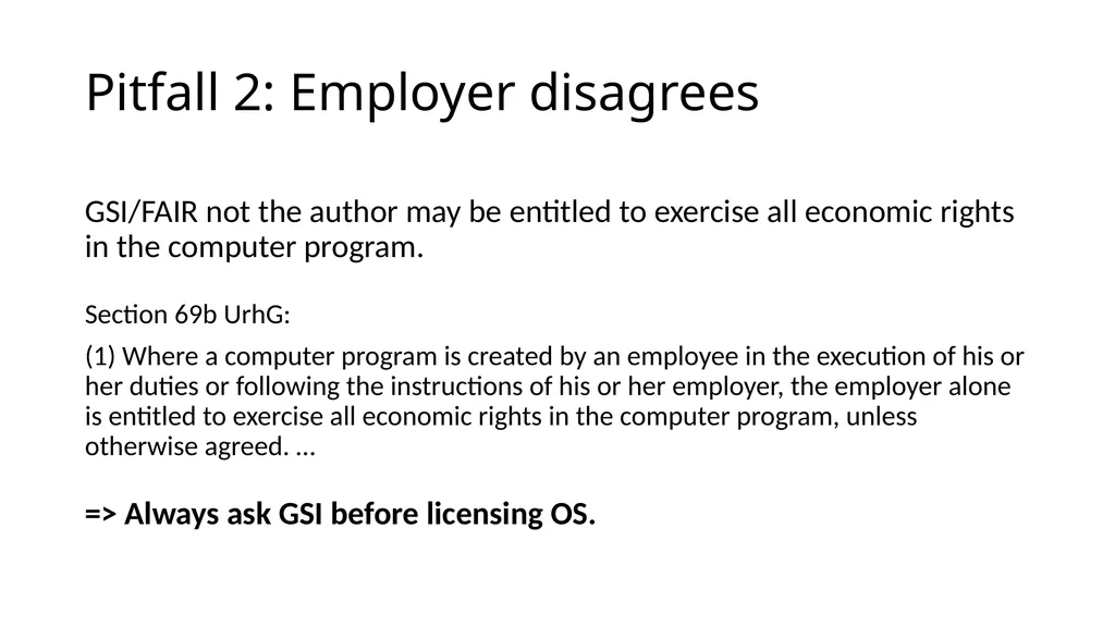 Choosing the OSS License for your original or - slide 15 of 18