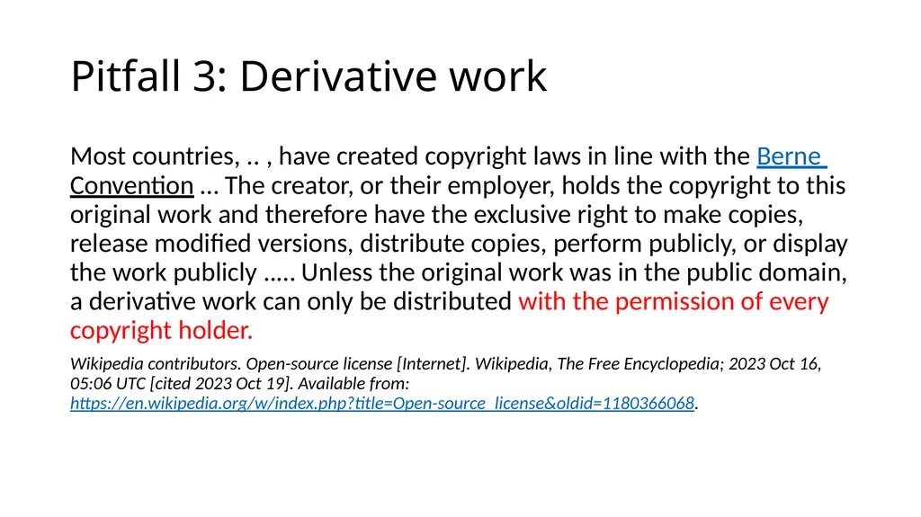 Choosing the OSS License for your original or - slide 16 of 18