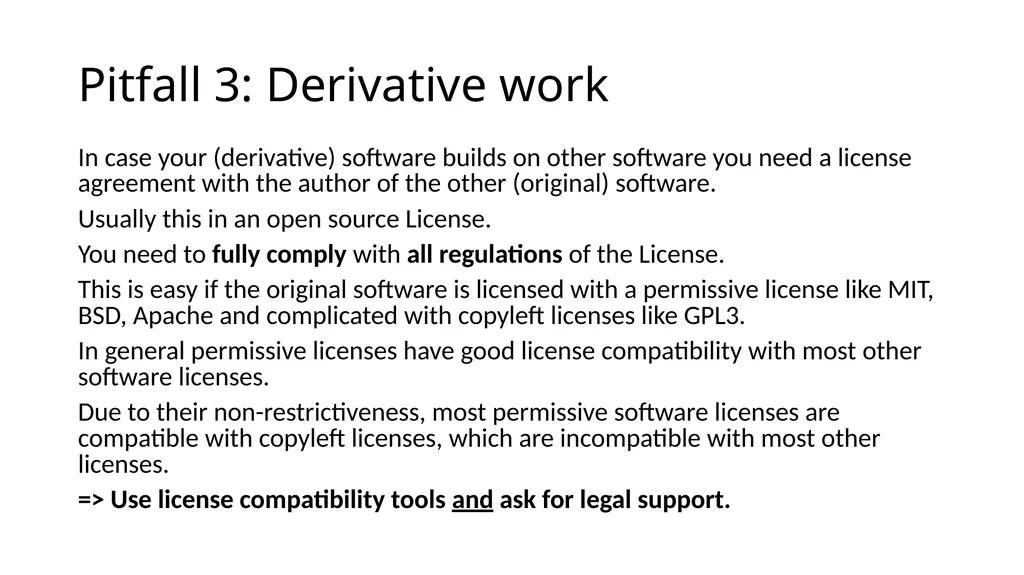 Choosing the OSS License for your original or - slide 17 of 18