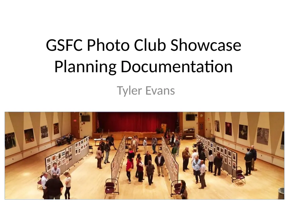 GSFC Photo Club Showcase Planning Documentation - slide 1 of 11