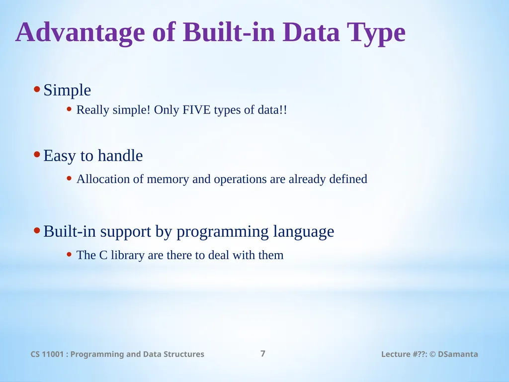Debasis Samanta Computer Science & Engineering - slide 7 of 45
