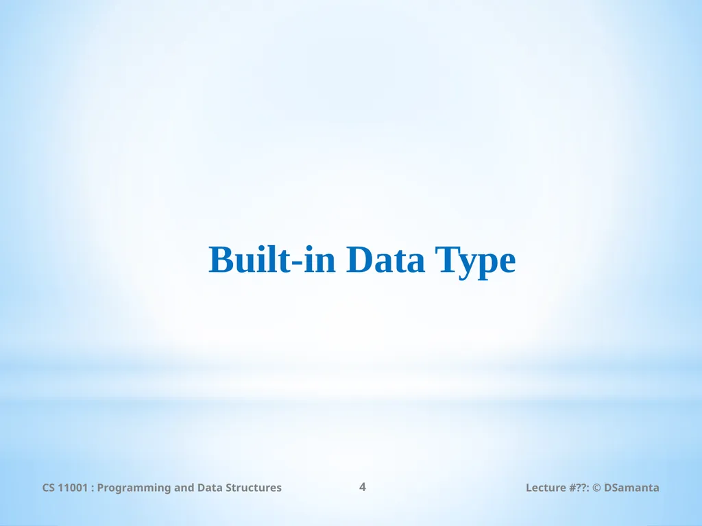 Debasis Samanta Computer Science & Engineering - slide 4 of 45