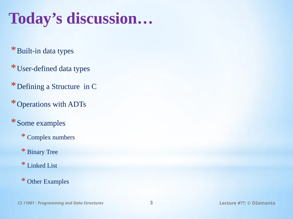 Debasis Samanta Computer Science & Engineering - slide 3 of 45