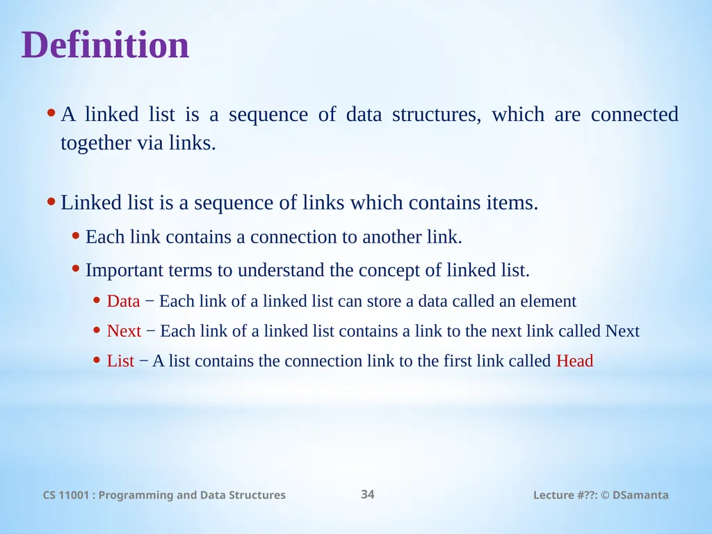 Debasis Samanta Computer Science & Engineering - slide 34 of 45