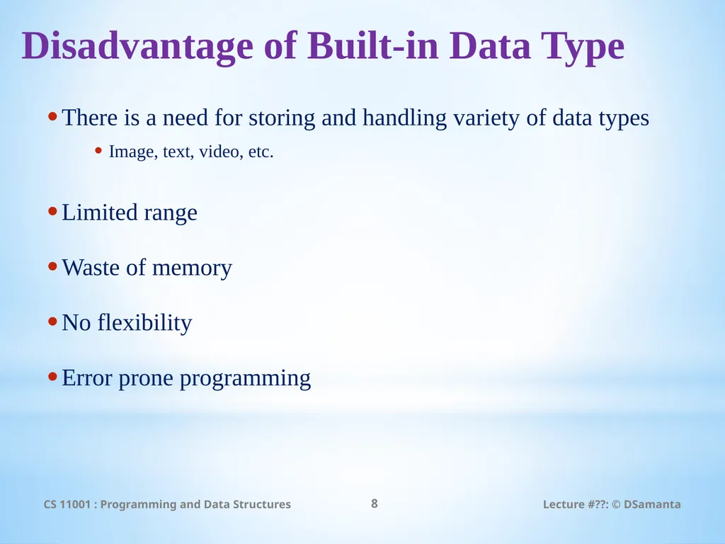 Debasis Samanta Computer Science & Engineering - slide 8 of 45