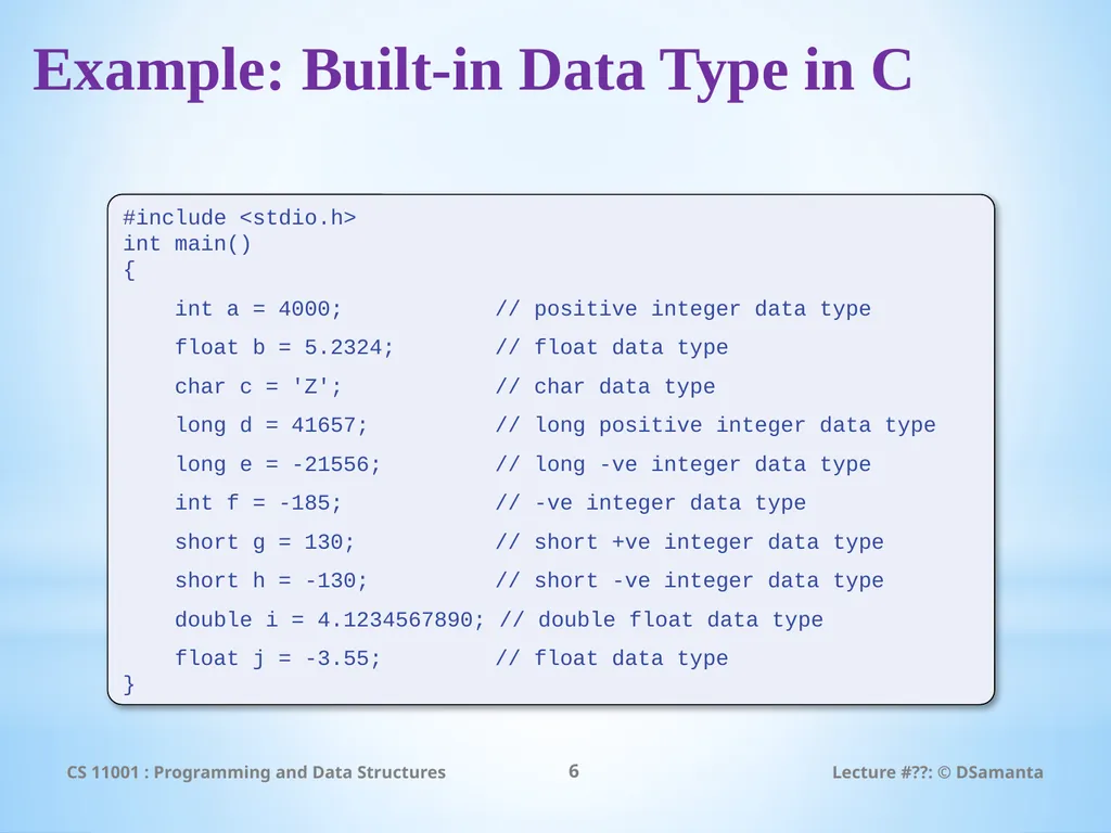 Debasis Samanta Computer Science & Engineering - slide 6 of 45