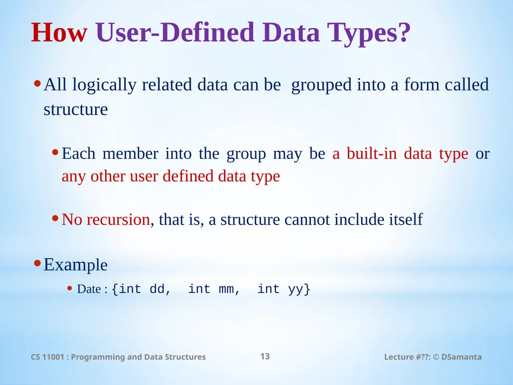 Debasis Samanta Computer Science & Engineering - slide 13 of 45