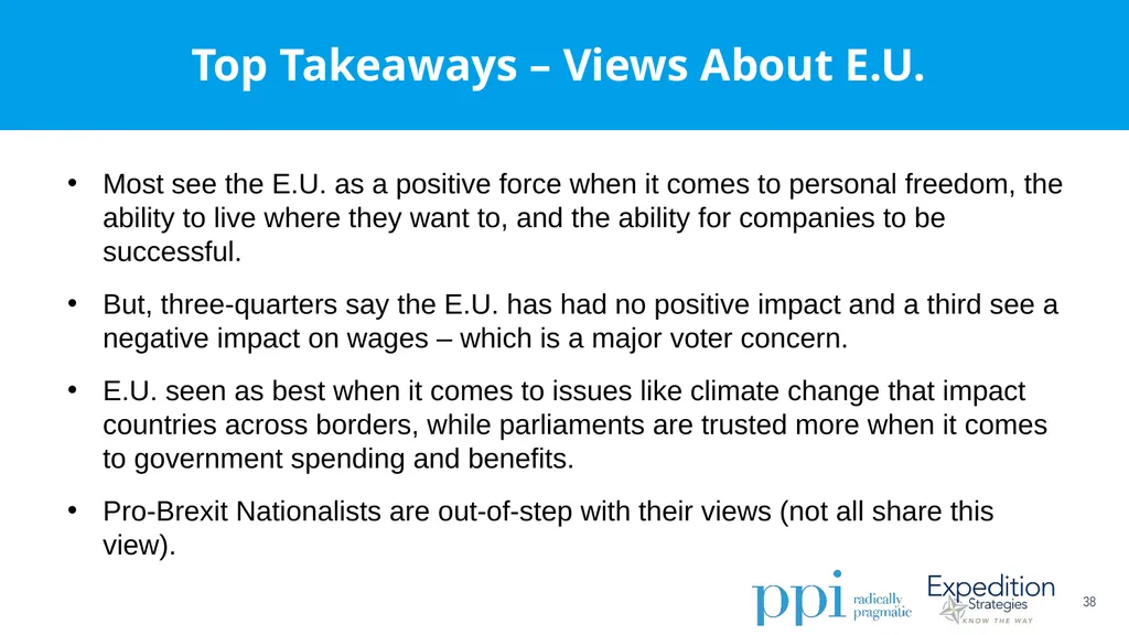 EU Survey April 2019 Methodology Conducted by - slide 38 of 89