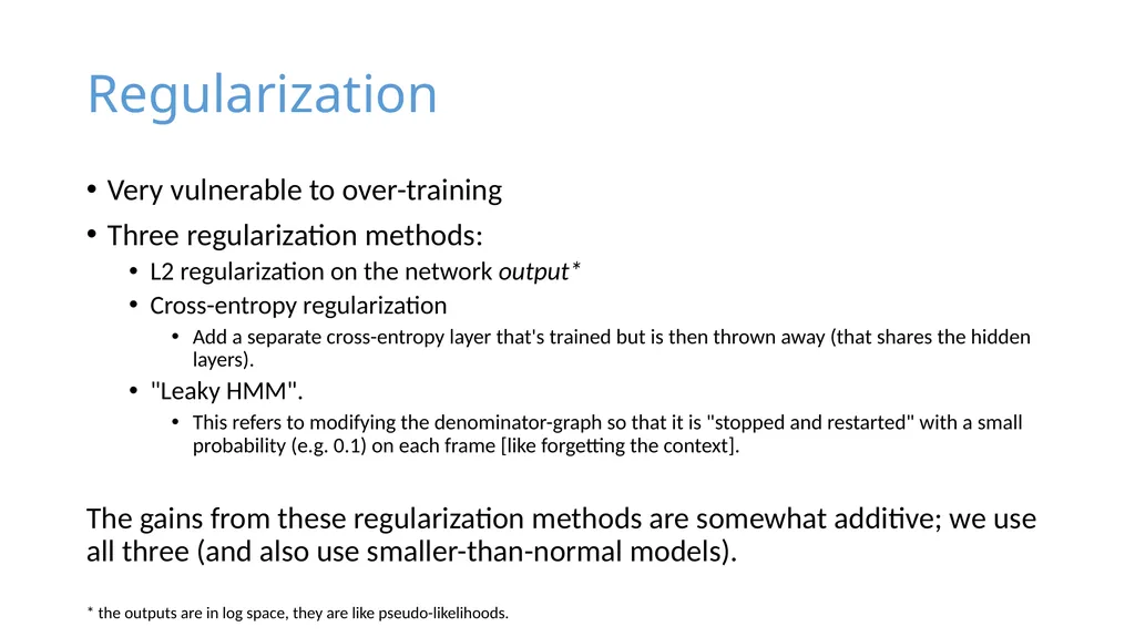 Purely sequence-trained neural networks for ASR - slide 11 of 22