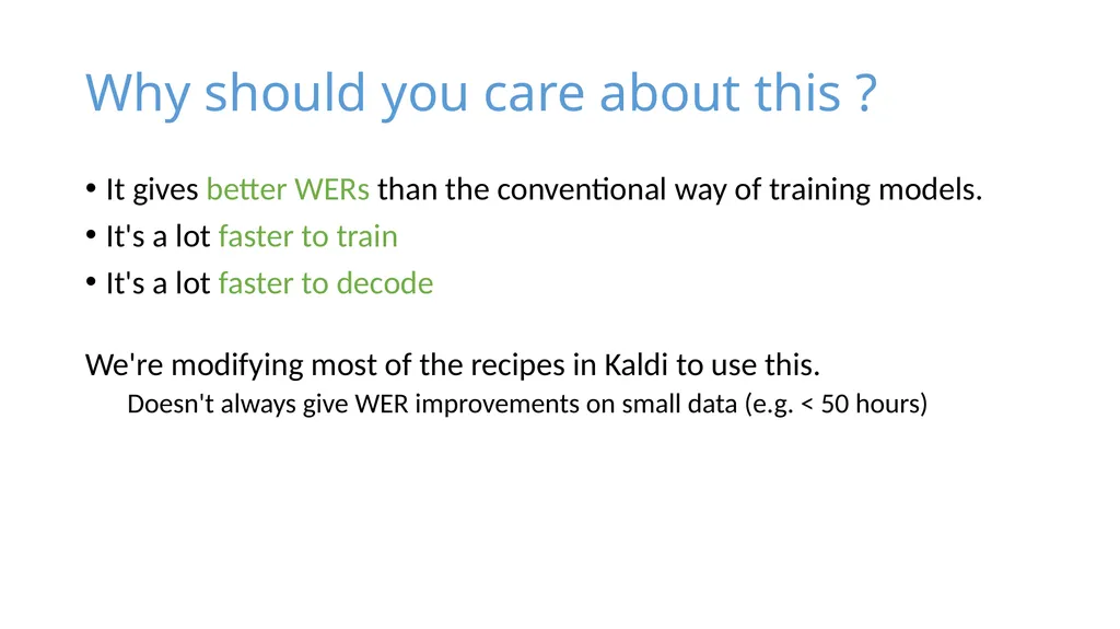 Purely sequence-trained neural networks for ASR - slide 2 of 22