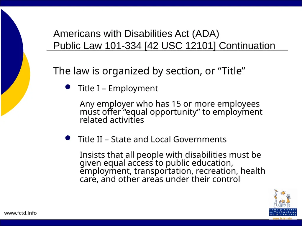 Assistive Technology Laws Re-published with - slide 4 of 18