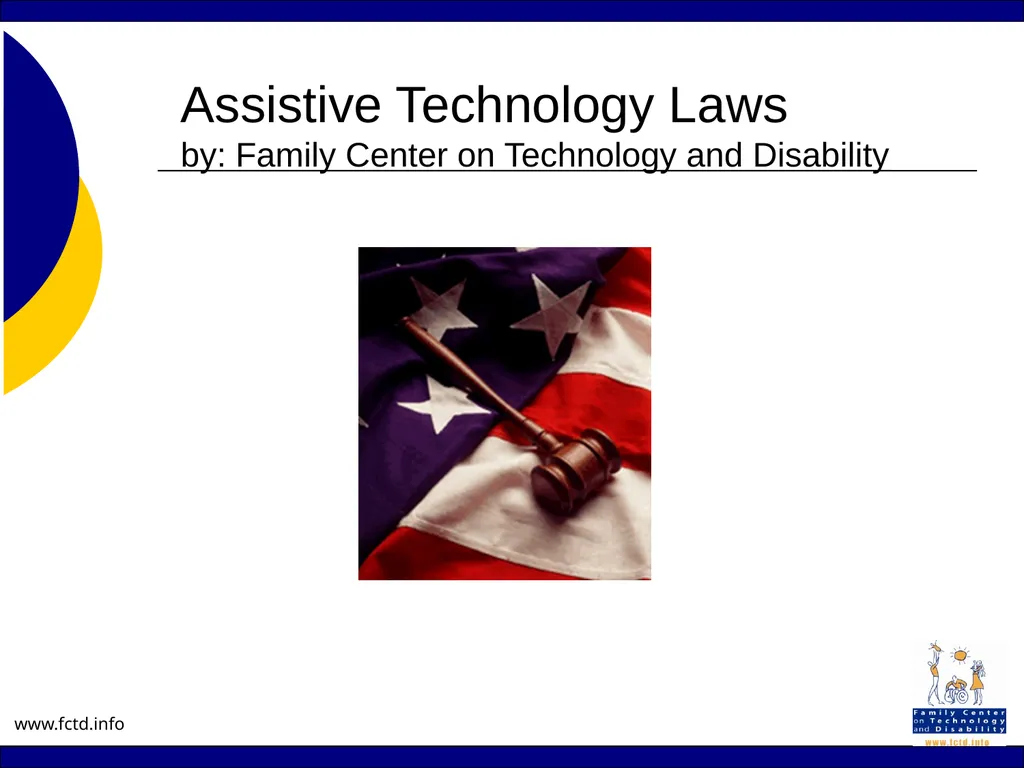 Assistive Technology Laws Re-published with - slide 2 of 18