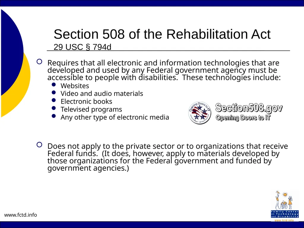 Assistive Technology Laws Re-published with - slide 7 of 18